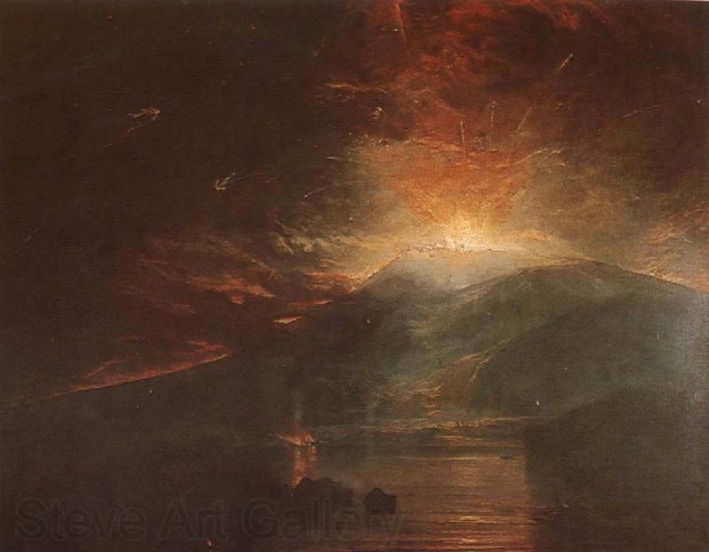 Joseph Mallord William Turner Volcano erupt France oil painting art